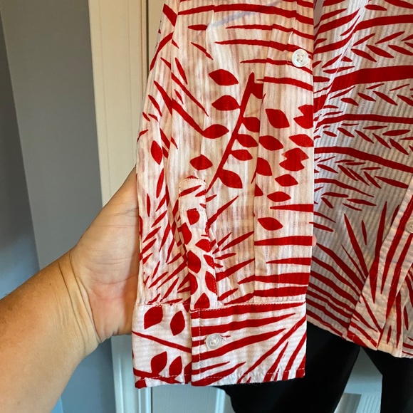 BUY 2 ITEMS GET 1 FREE - Chico’s Long Sleeve Button Up Blouse Sz 12 - Picture 4 of 10